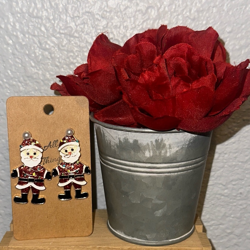 Festive Santa Earrings - Picture 2 of 3